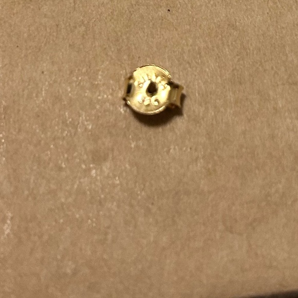 🛍️🎇☘️🌕🎁18K Gold Copper Slime Brat Green Genuine Turquoise Stone Earrings - Picture 4 of 5